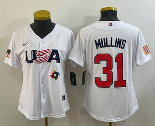 Women's USA Baseball #31 Cedric Mullins 2023 White World Classic Stitched Jerseys,We sell and wholesale Women's USA Baseball #31 Cedric Mullins 2023 White World Classic Stitched Jerseys on line form chian!